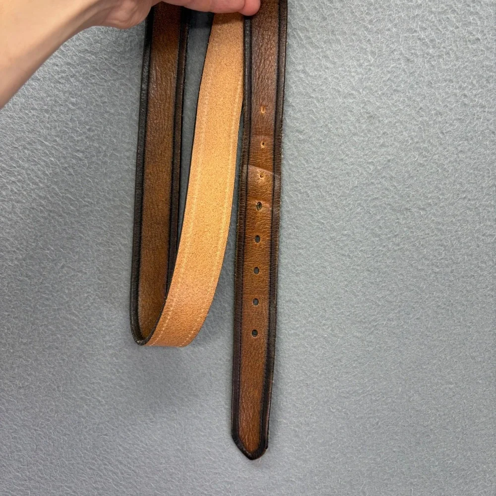 Allen Edmonds Belt Mens 42 Brown Leather Handcrafted Made in USA Heritage 19587